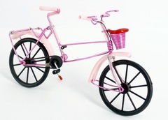 Drátěný model dámského kola, růžový II